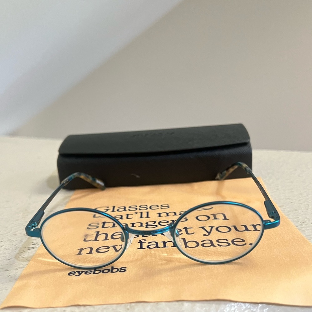 Eyebobs Teal Round Reading Glasses Unisex